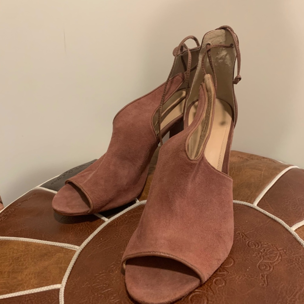 Rachel Zoe Pink Suede Heels